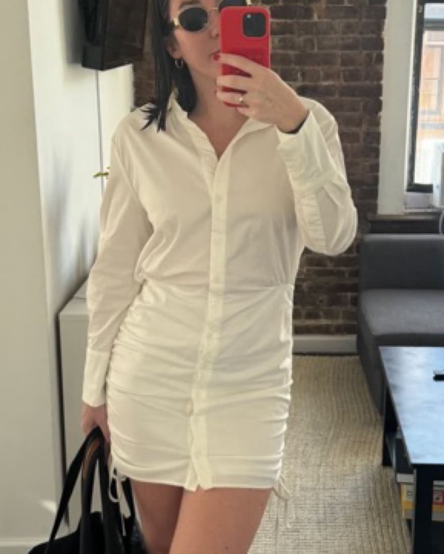 White Button Down Dress - Image 1