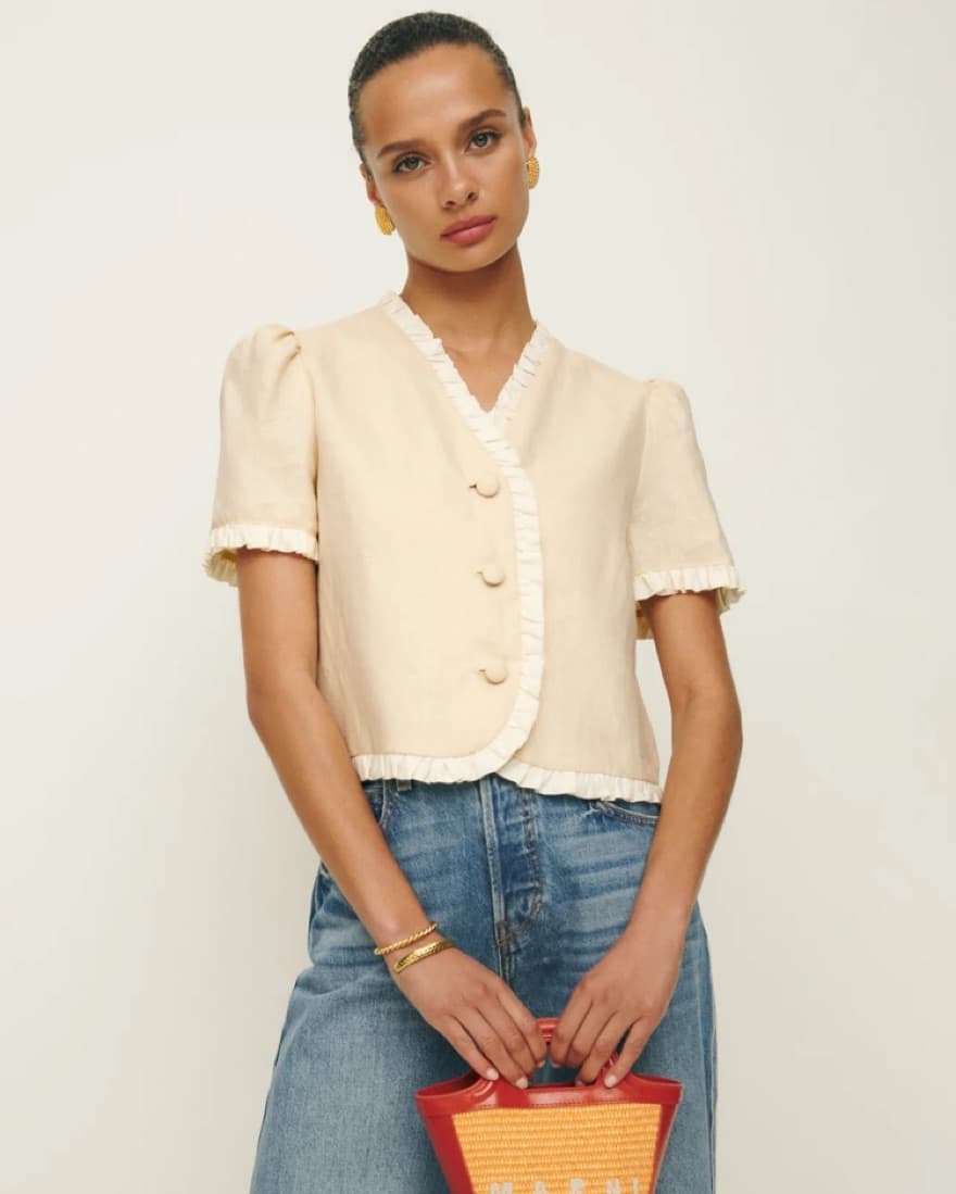 Reformation Bess Linen Top - Image 1