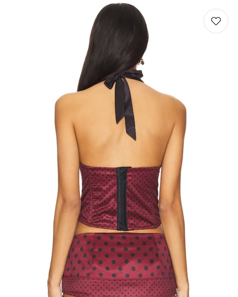 Girlfriend Sailor Collar Corset in Polka - Image 3