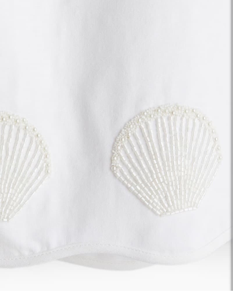 H&M strapless White Shell Mini dress - Image 4