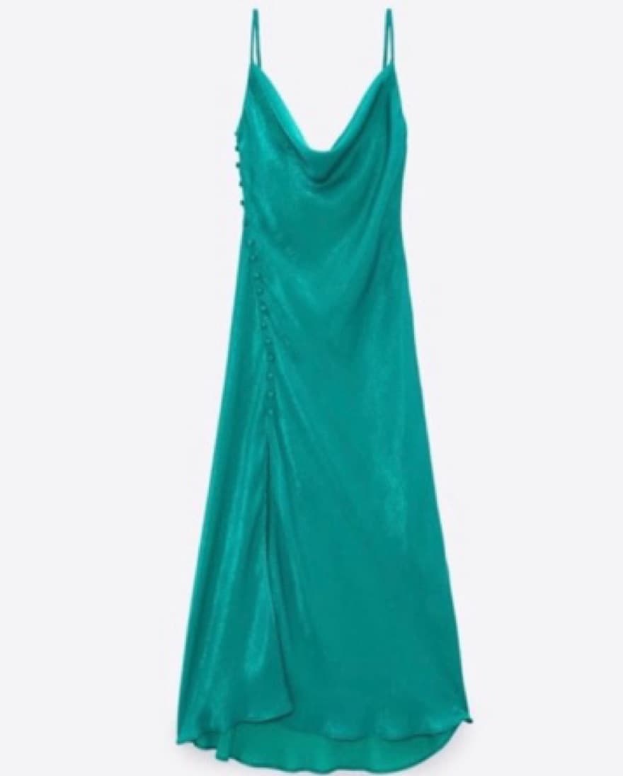 Zara Satin Midi Dress - Image 1