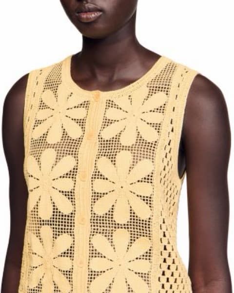Yellow Crochet Tank - Image 2