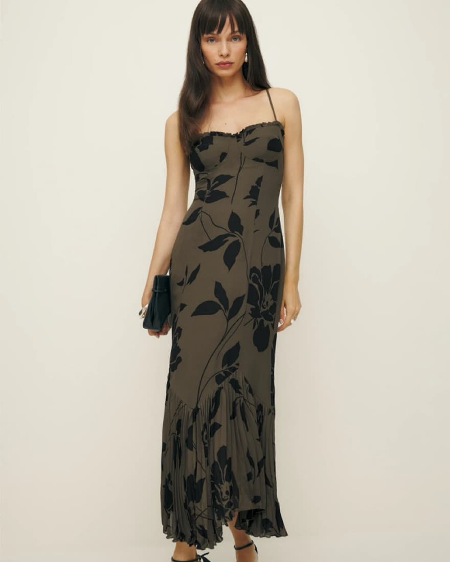 Reformation Aiko Solana Midi Dress - Image 3