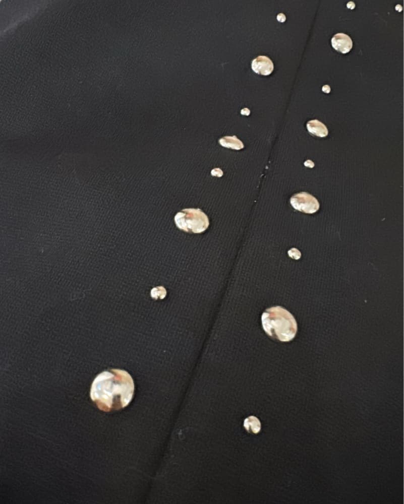 Elegant Black Studded Dress - Image 3