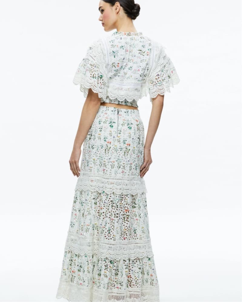 Tiered Floral Skirt - Image 3
