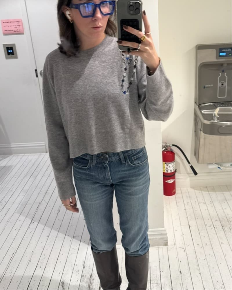 LoveShackFancy Cashemere Grey Sweater - Image 2