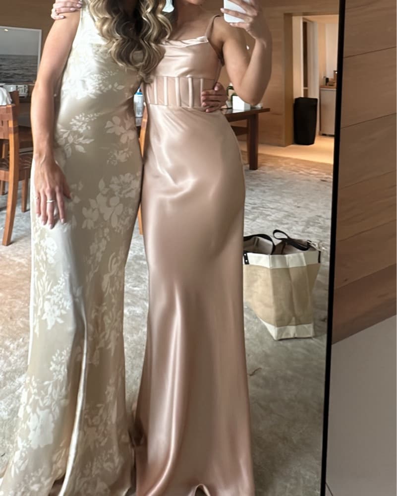 Valentina Maxi Dress in Almond - Image 3