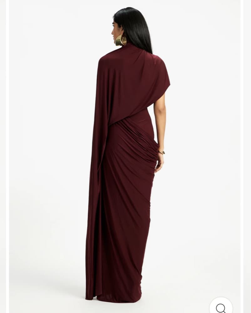 Deme Daphne Dress In Burgundy - Image 4