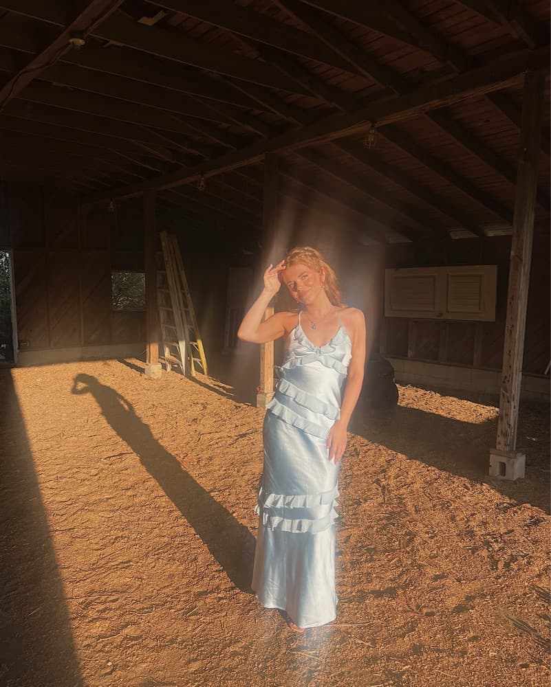 Romantic Ruffle Maxi Dress - Image 1