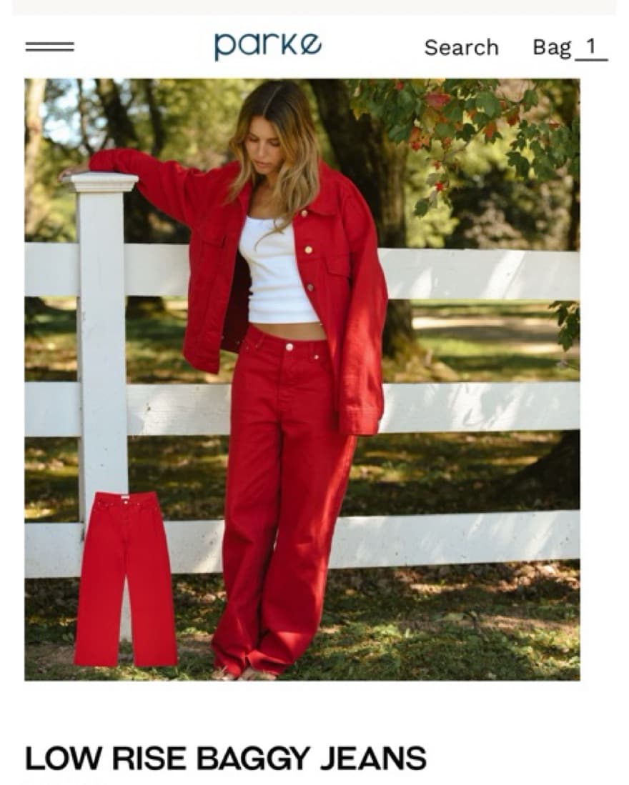 parke low rise red jean  - Image 1