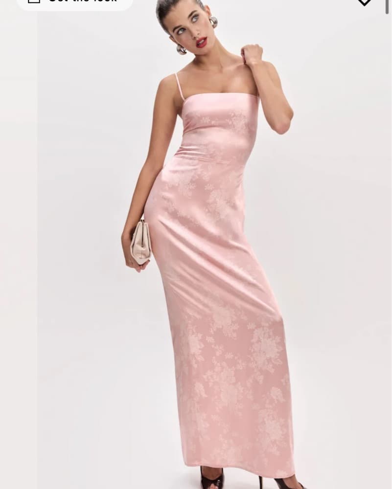 Reformation Frankie Dress In Powder Pink - Image 2