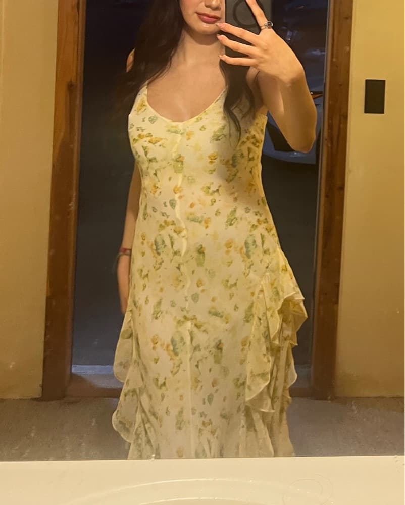  Yellow Floral Maxi Dress - Image 4