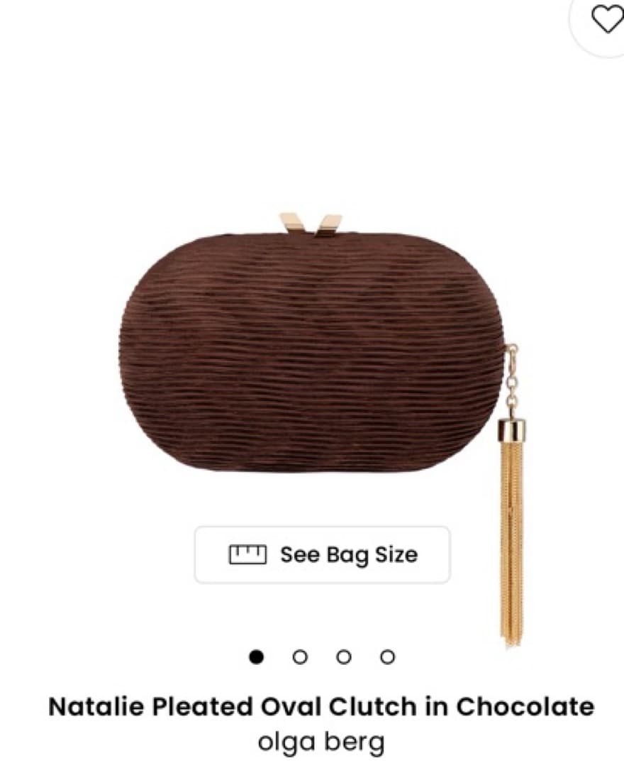 Olga Berg Brown Clutch - Image 1