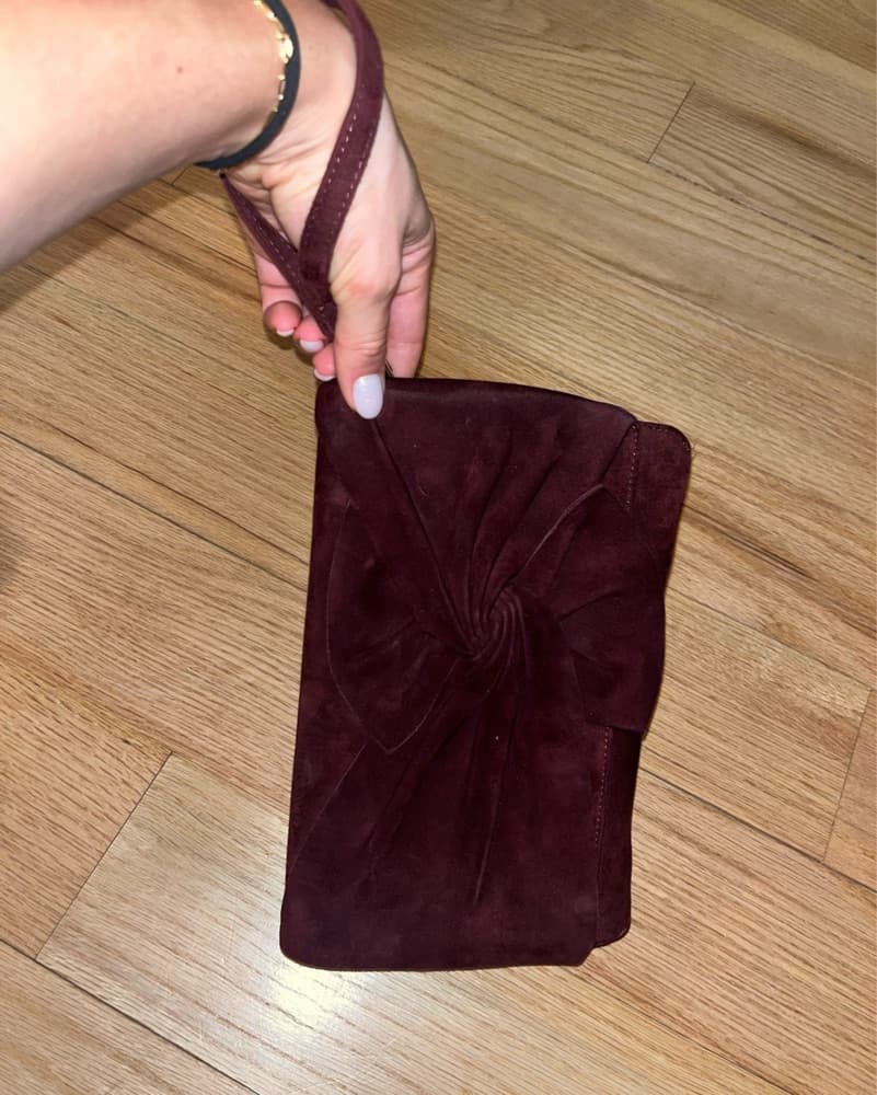 Velvet Dark Purple Clutch - Image 2