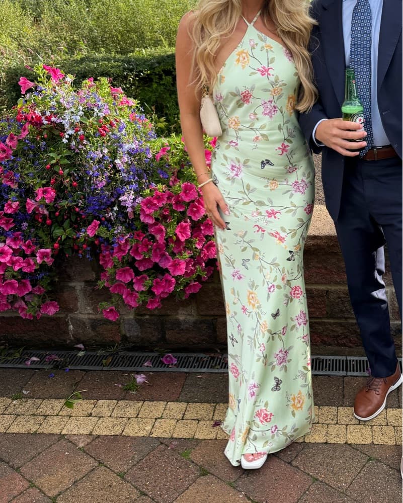 Millau Maxi Dress In Green Floral - Image 2