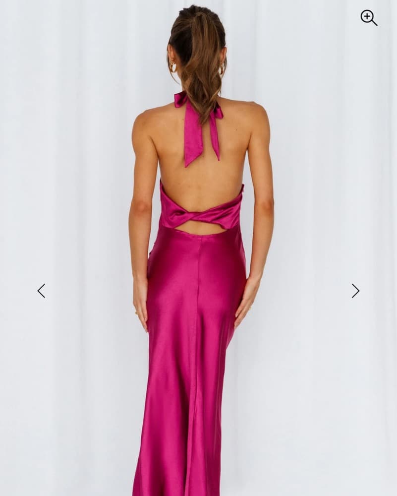 Fuschia Silk Formal Dress - Image 6
