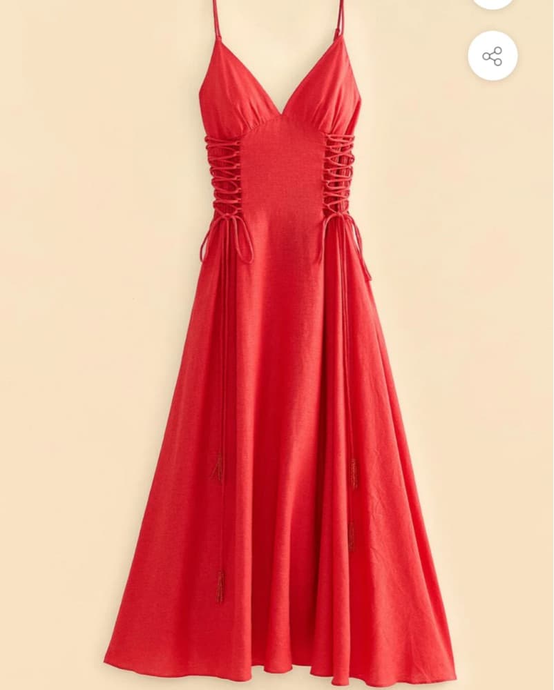 Farm Rio Red Midi Dress - Image 1
