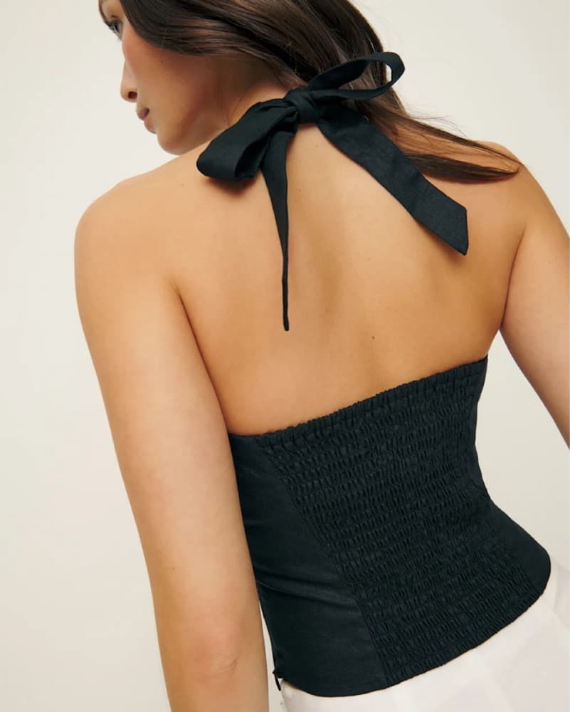 REFORMATION MALIKA LINEN TOP - Image 4