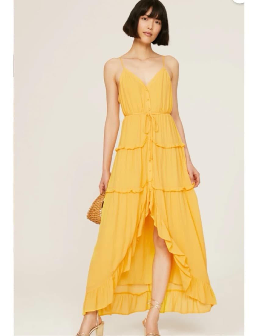 Yellow High Low Beachy Dress - Image 1