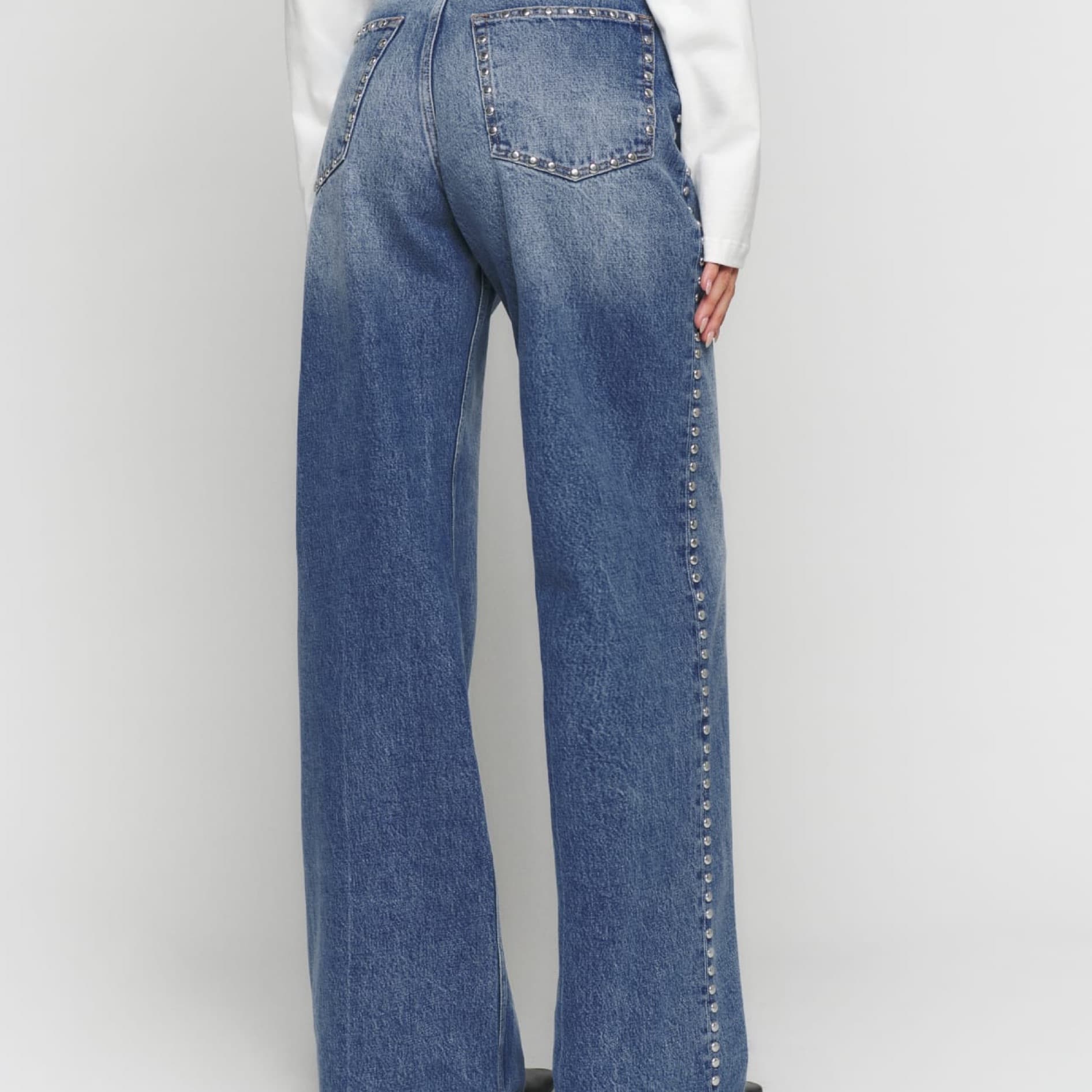 Reformation High Rise Wide Leg Jeans - Image 2