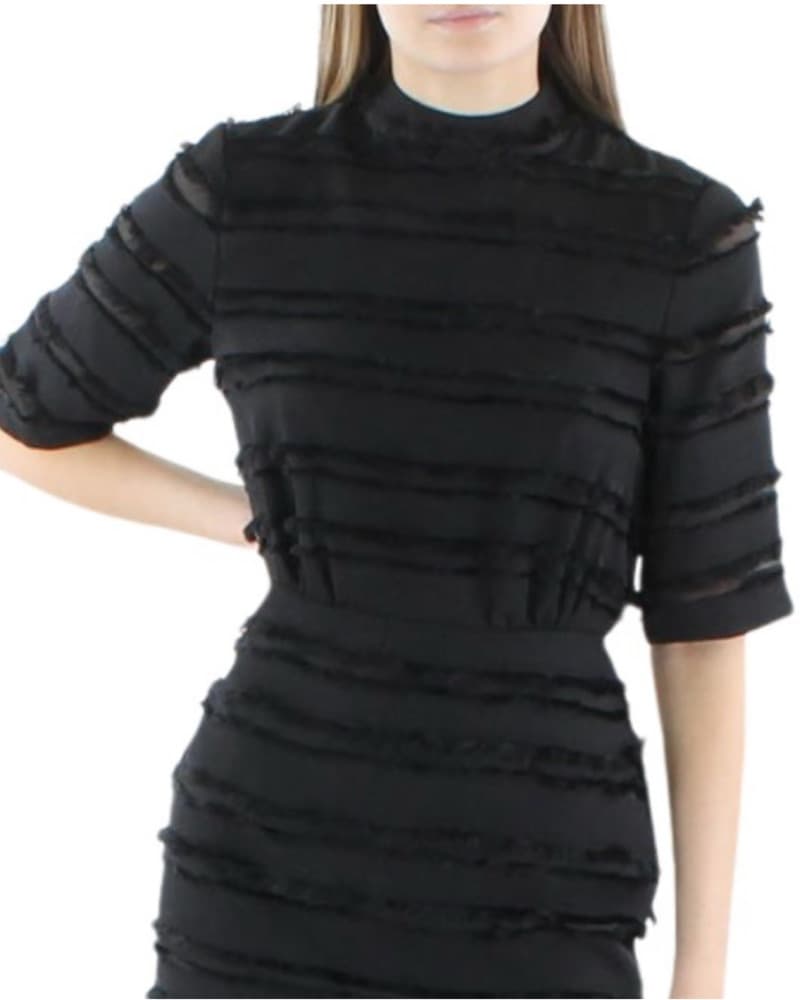 BCBGMaxAzria Ruffle Midi Dress - Image 2