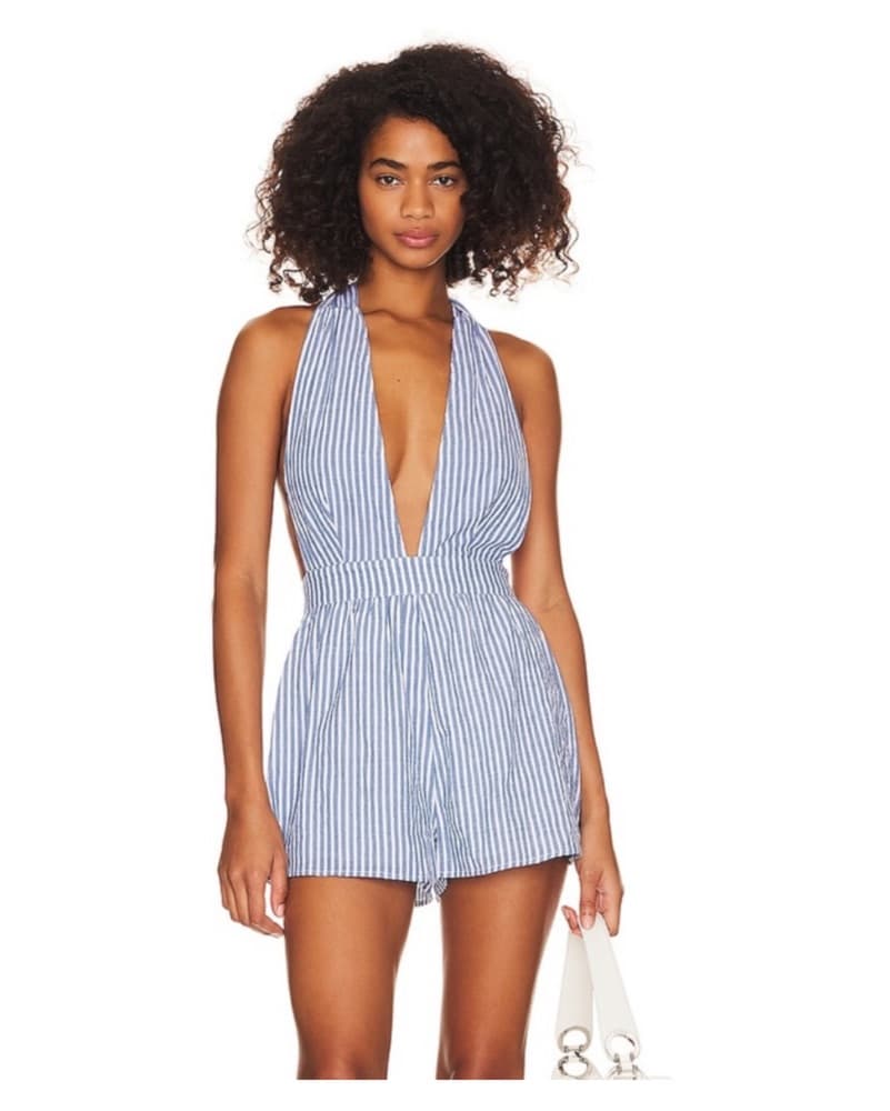 Majorelle Linen Romper XXS - Image 1
