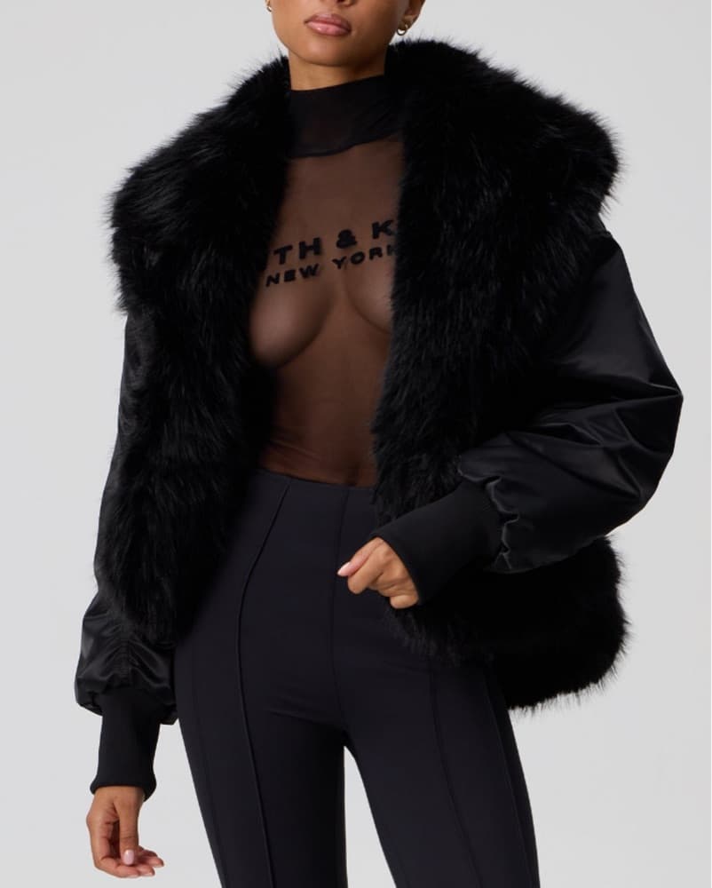 Kith Senna Faux Fur Reversible Bomber - Image 3