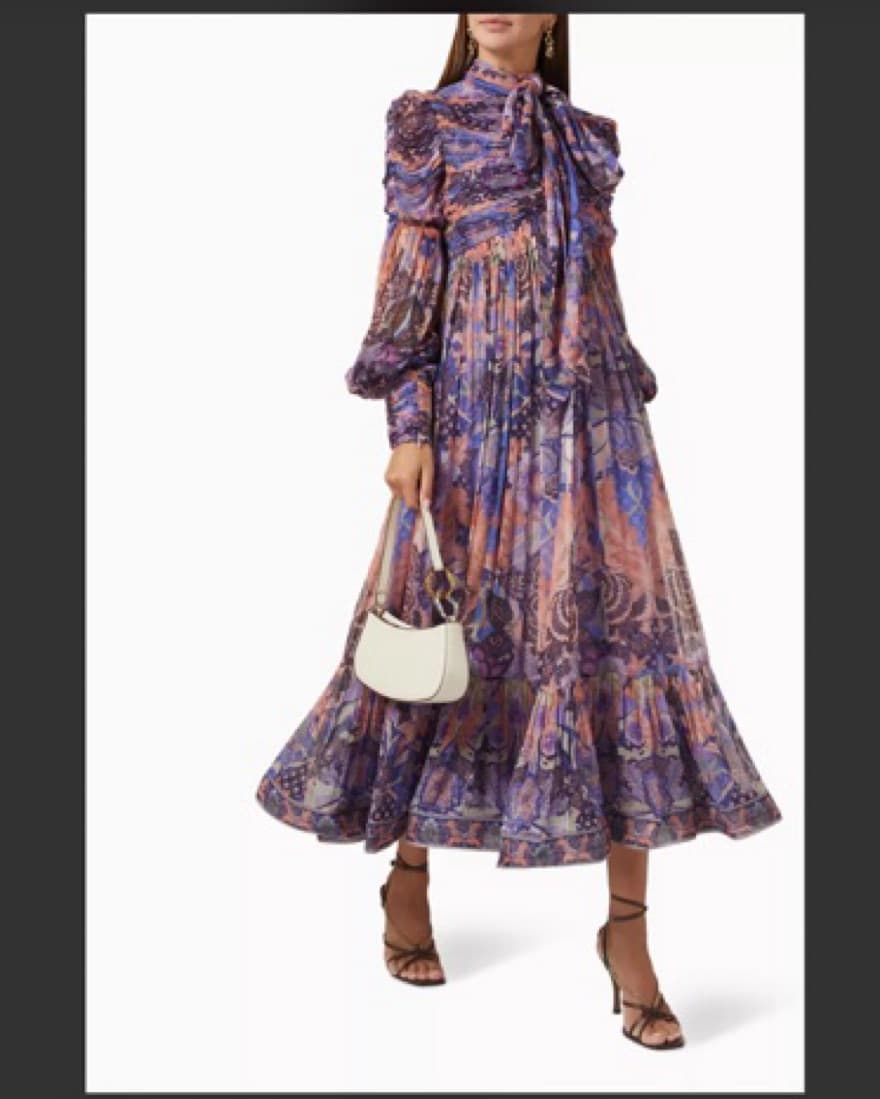 Zimmerman Celestial Ruched Midi Dress - Image 2