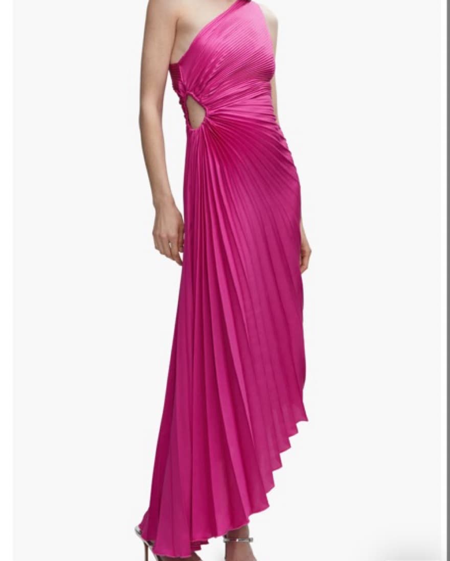 Cutout Pleated One-Shoulder Dress Mango - Image 3