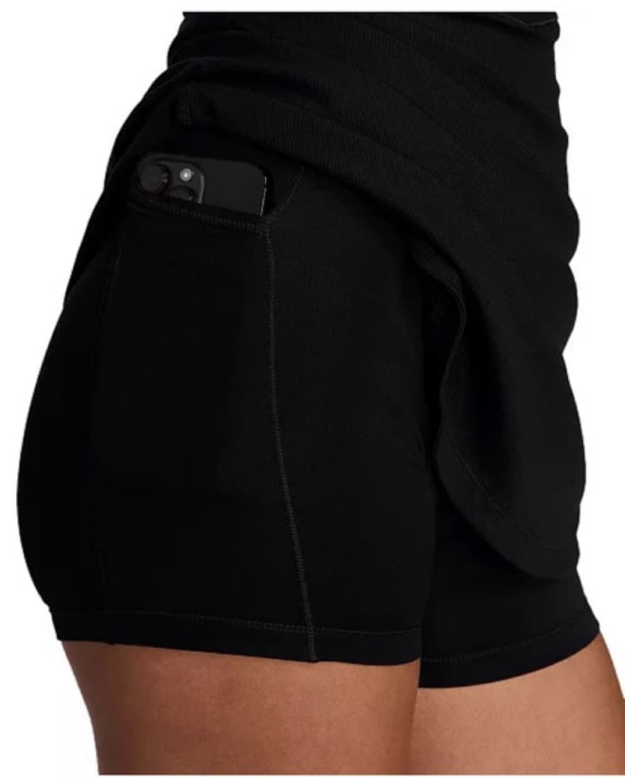 Black Ribbed Tennis Golf Athletic Dress  - Image 3
