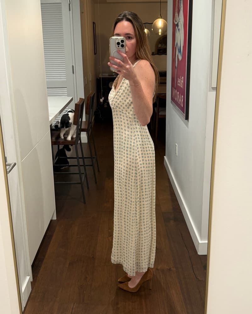 Adrienne Vittadini Polka Dot Midi Dress - Image 3