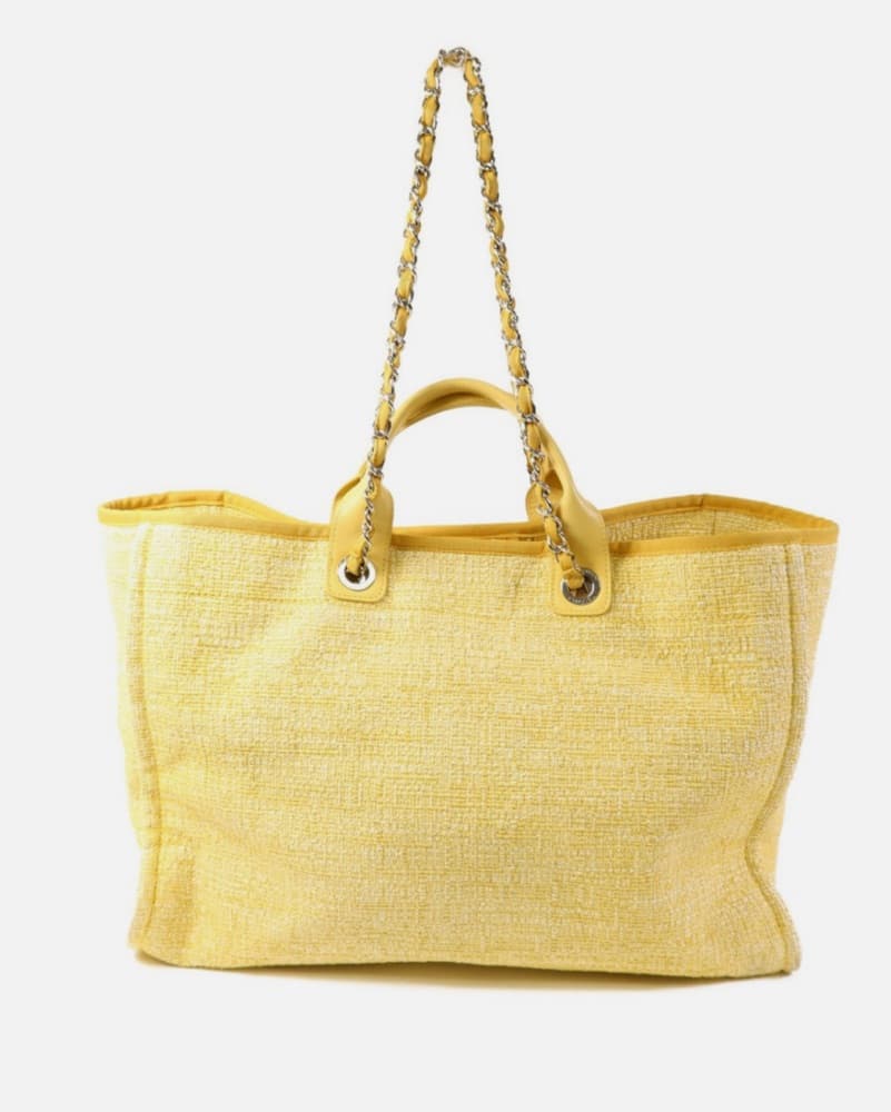 Chanel Yellow Deauville Tote - Image 2