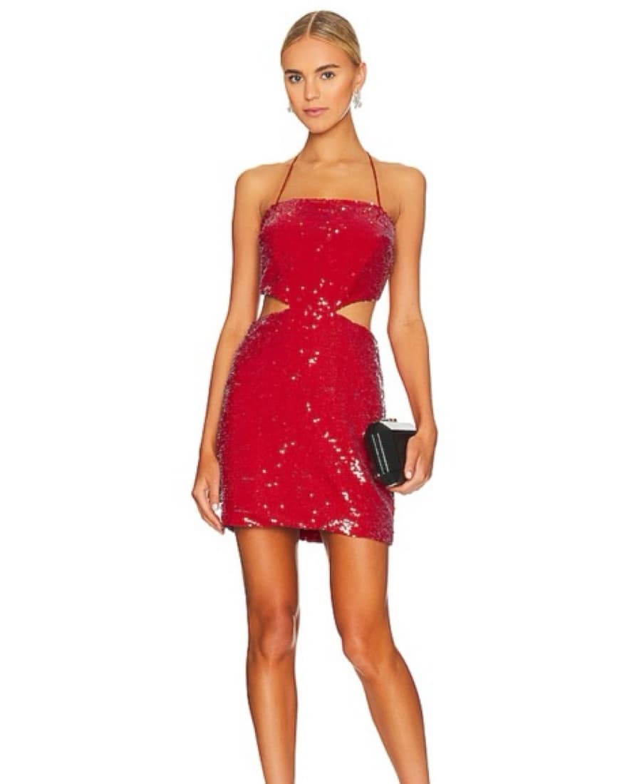 Amanda Uprichard Red Sequin Dress - Image 1