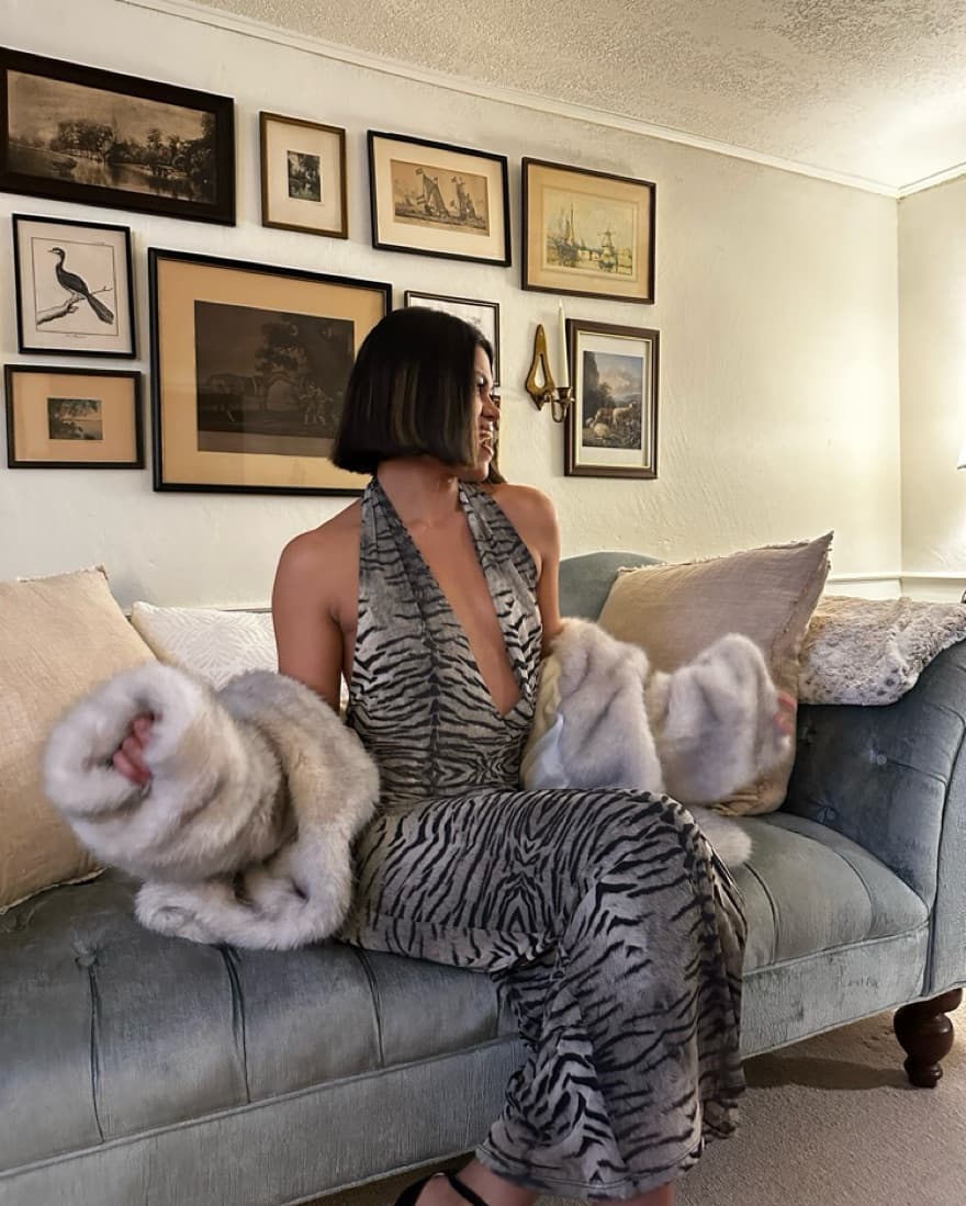 Zebra Print Maxi Dress - Animal - Image 2