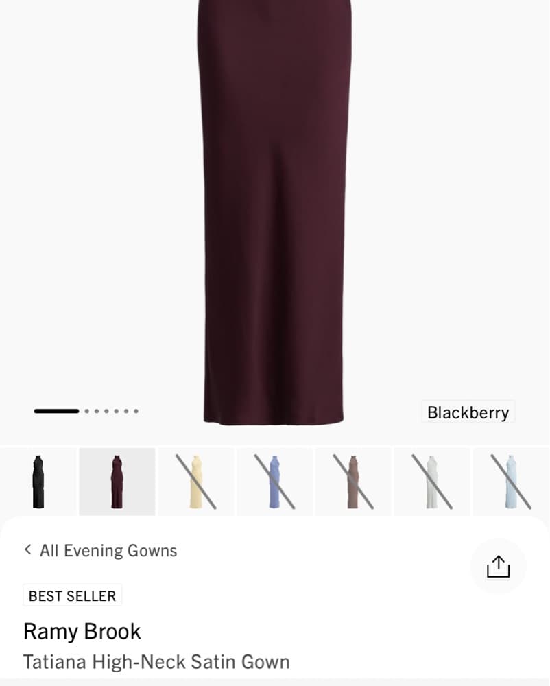 Ramy Brook Tatiana High Neck Satin Gown - Image 4
