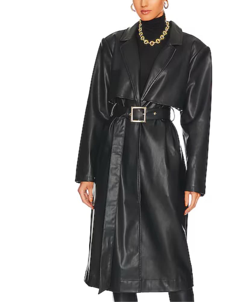 We Wore What Vegan Leather Trench Coat - Image 3