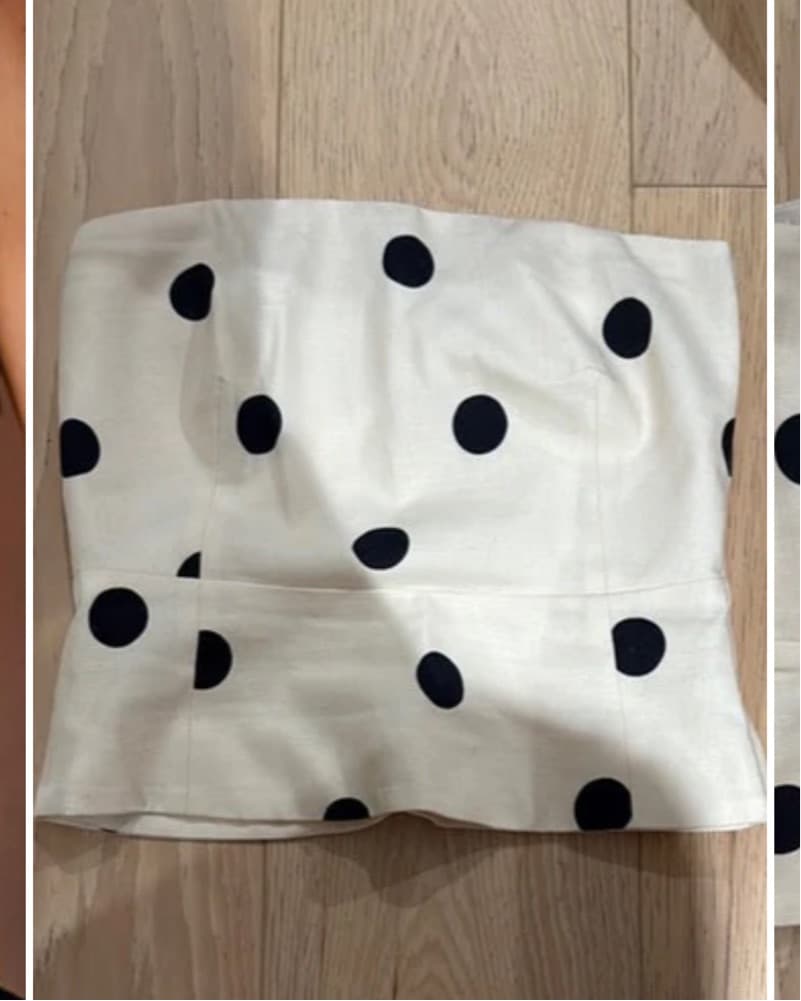 Strapless Linen Top Polka Dot - Image 5