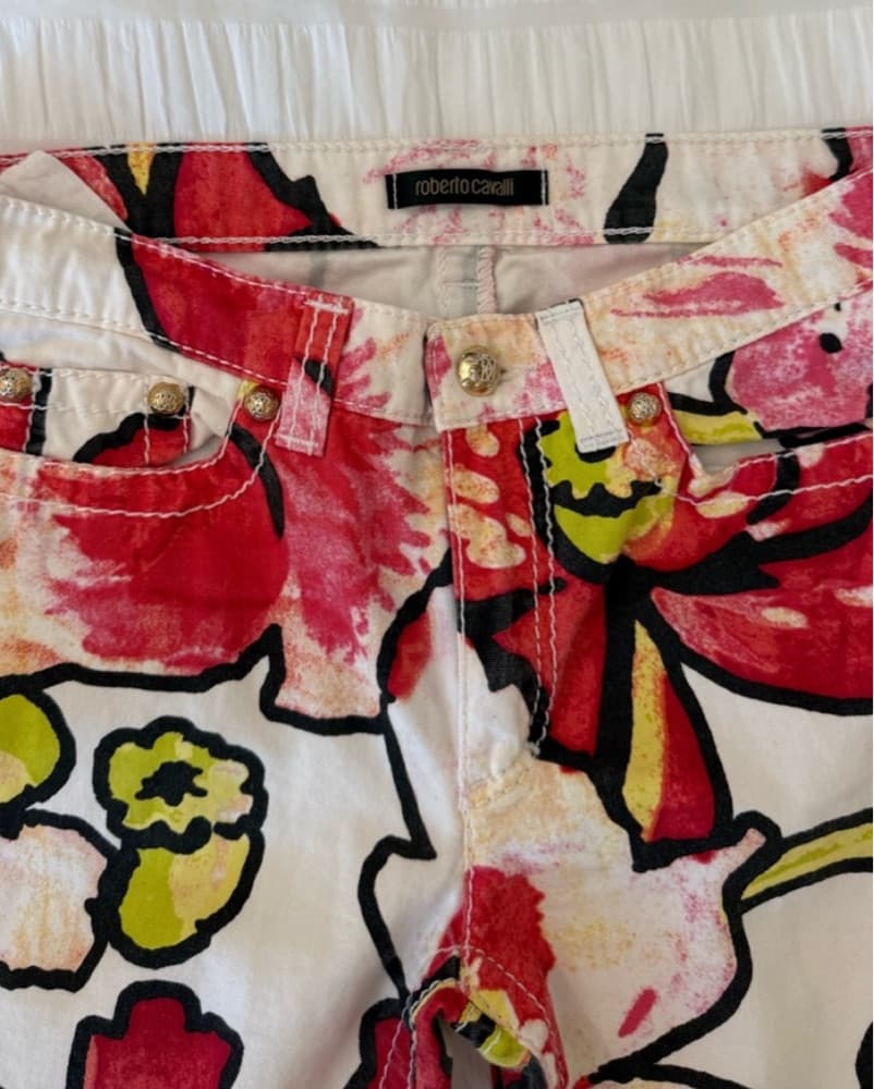 Vintage Roberto Cavalli Flower Jeans  - Image 2