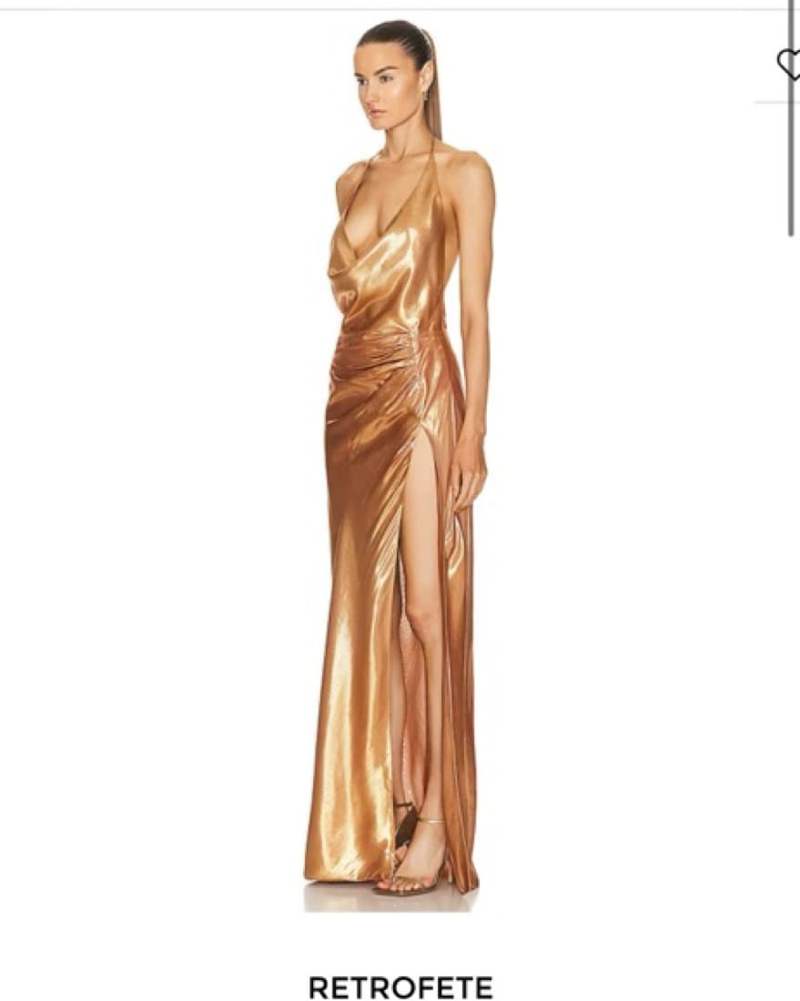 Retrofete Gold Dress - Image 3