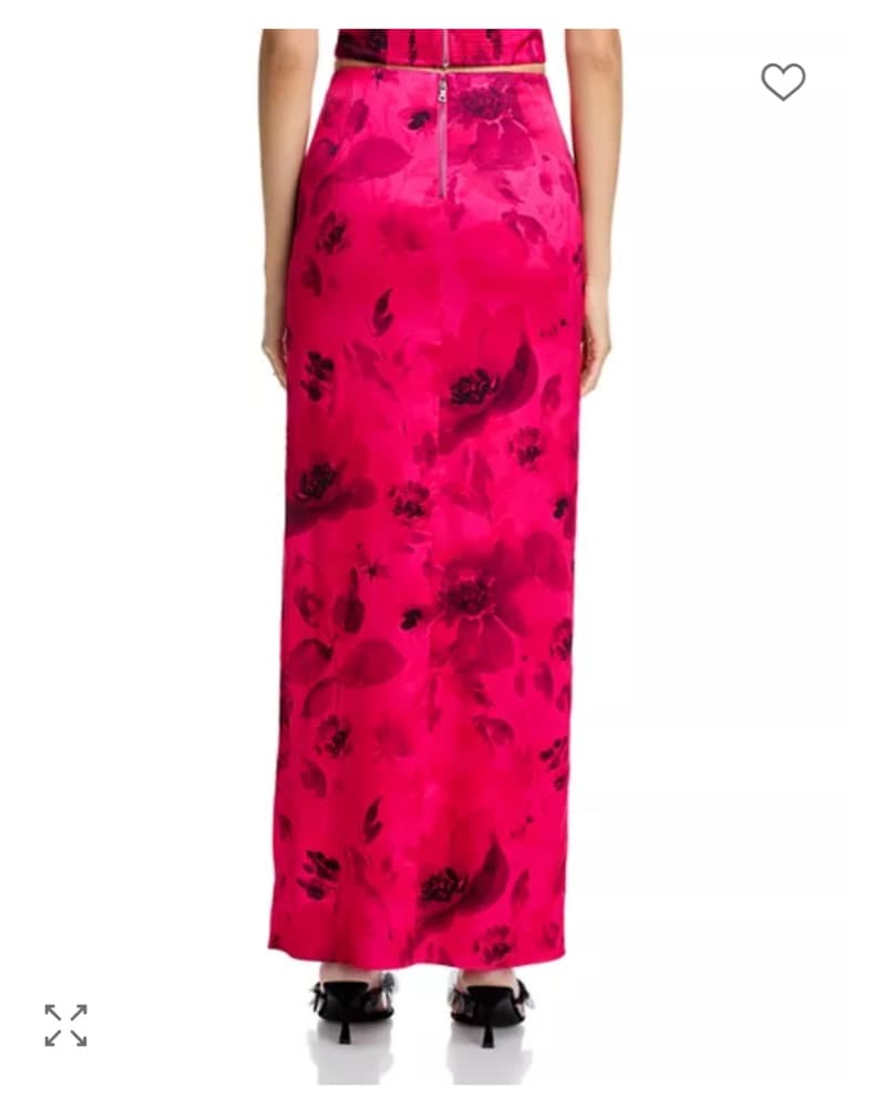 Alice & Olivia Pink Floral Skirt - Image 2