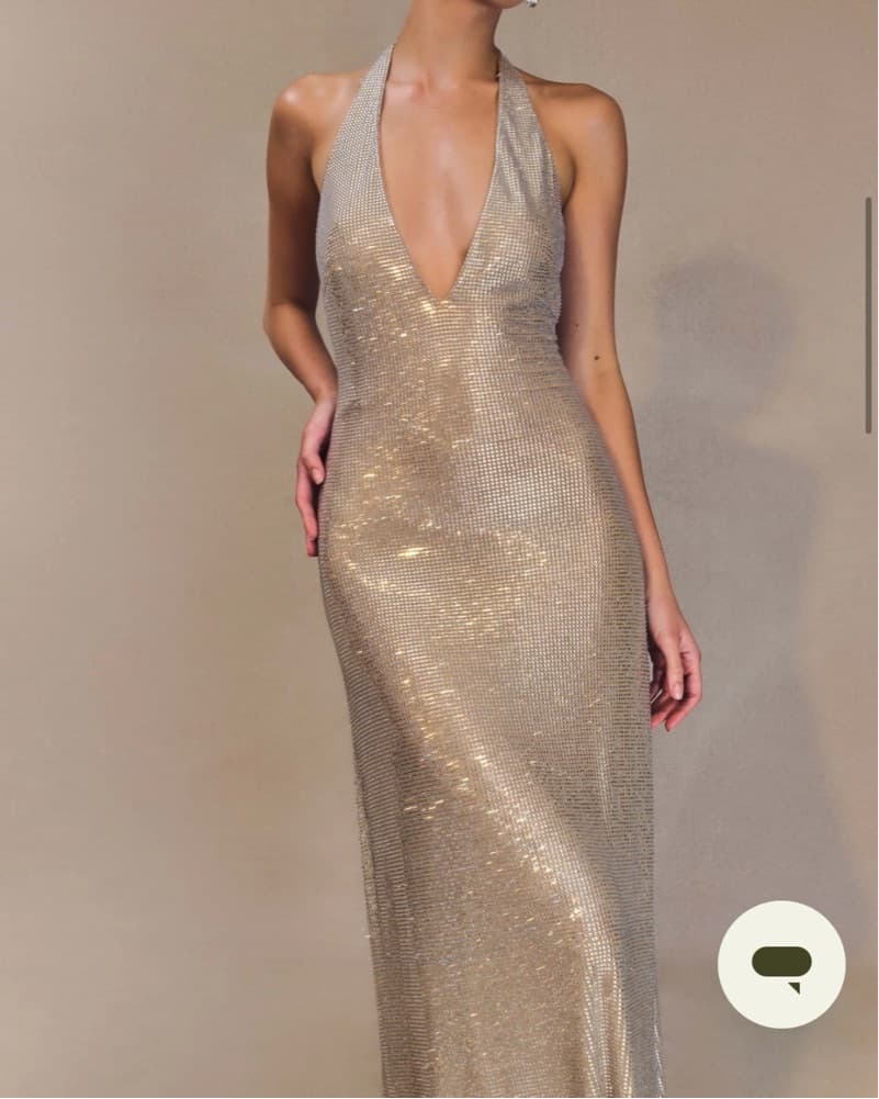 Meshki Dazzling Sequin Halter Dress - Image 3