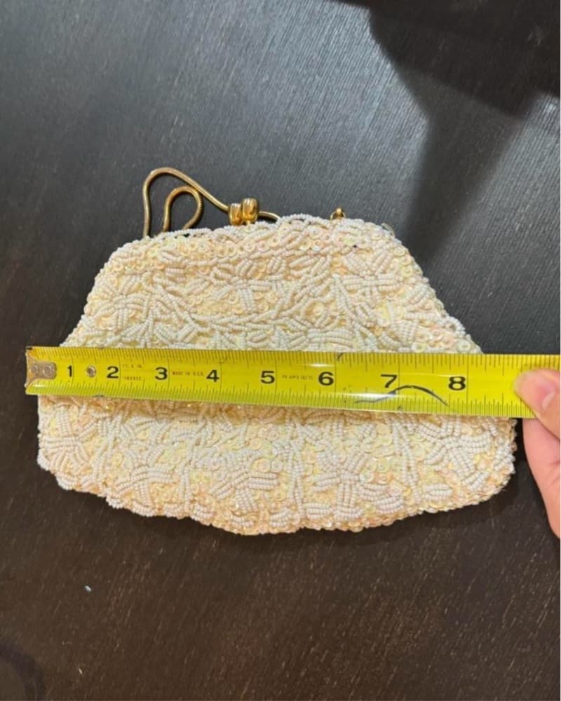 Vintage Cream And Gold Clutch - Image 3
