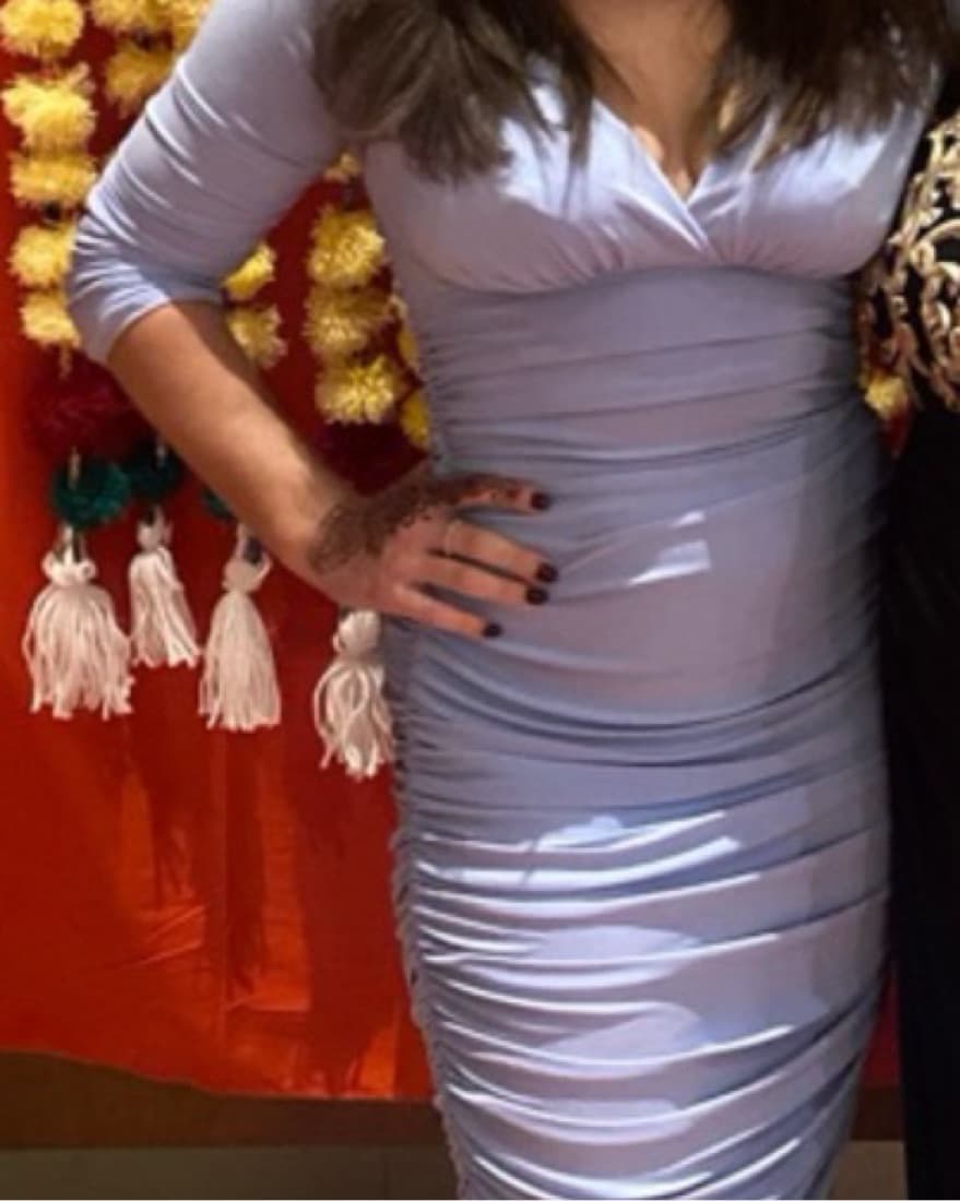 Norma Kamali Tara Rouche Dress blue  - Image 2