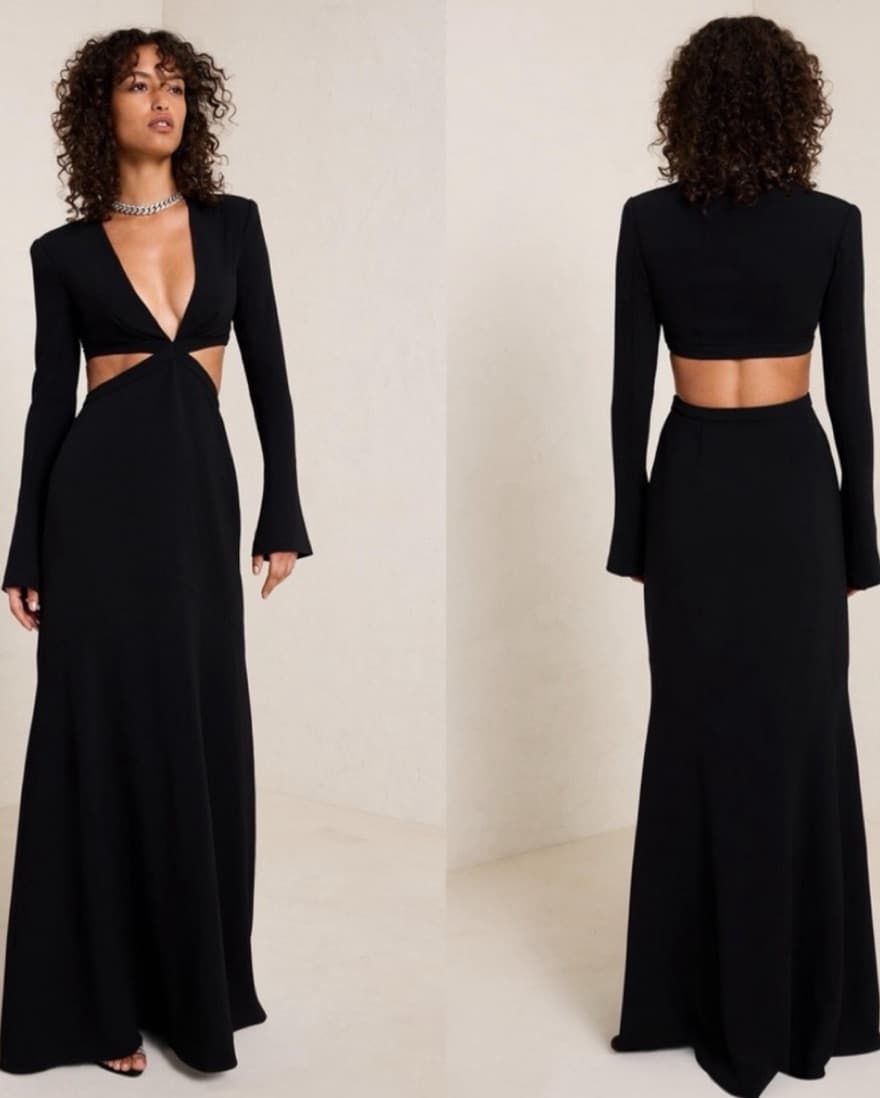 A.L.C. Black Issa Waist Cutout Gown - Image 2
