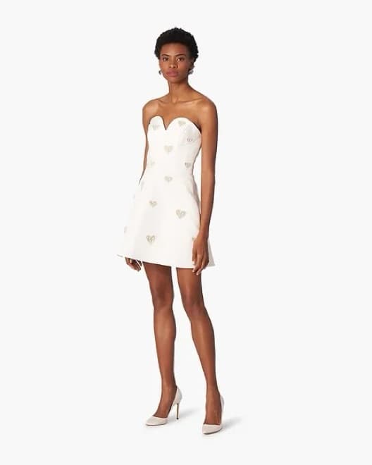 Carolina Herrera Heart Embroidered Mini  - Image 1