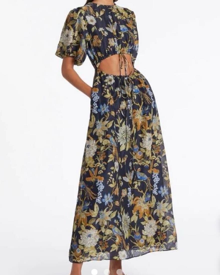 SIR Lilian Floral Puff-Sleeve Maxi Dress - Image 1
