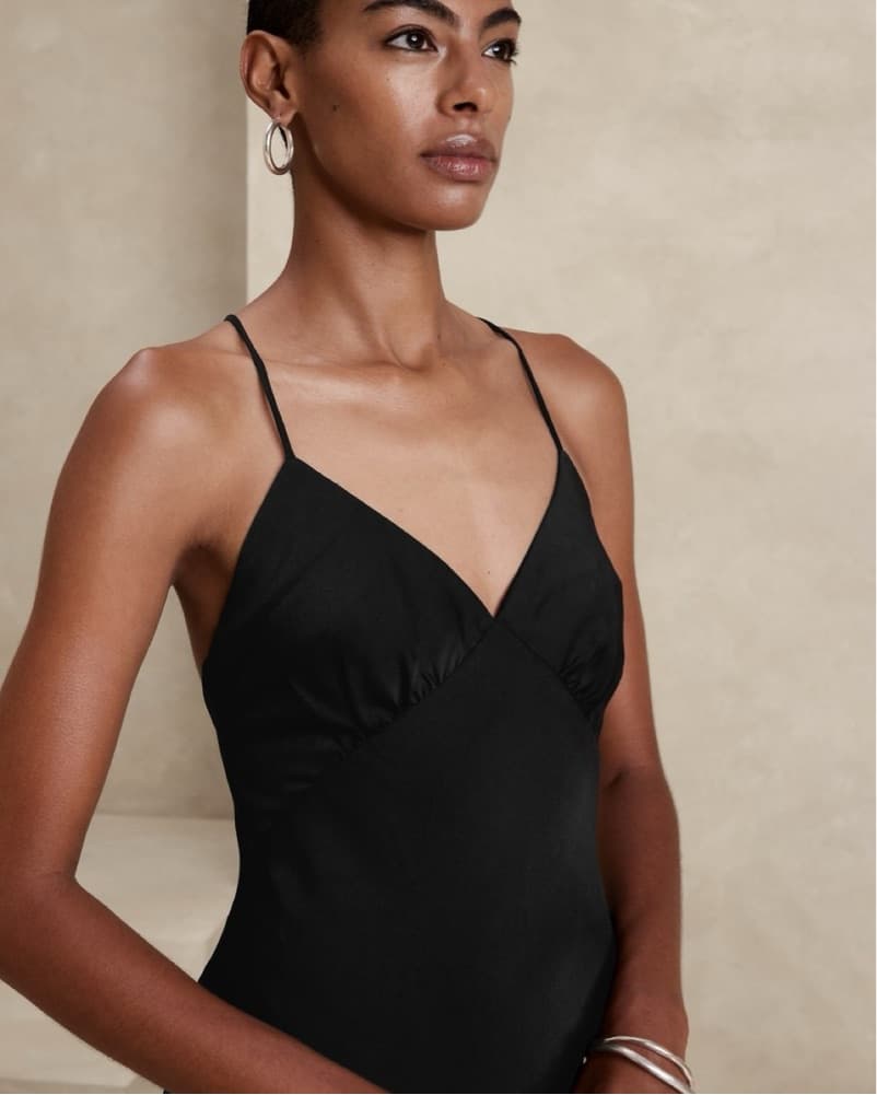 Banana Republic Black Midi Slipdress - Image 2