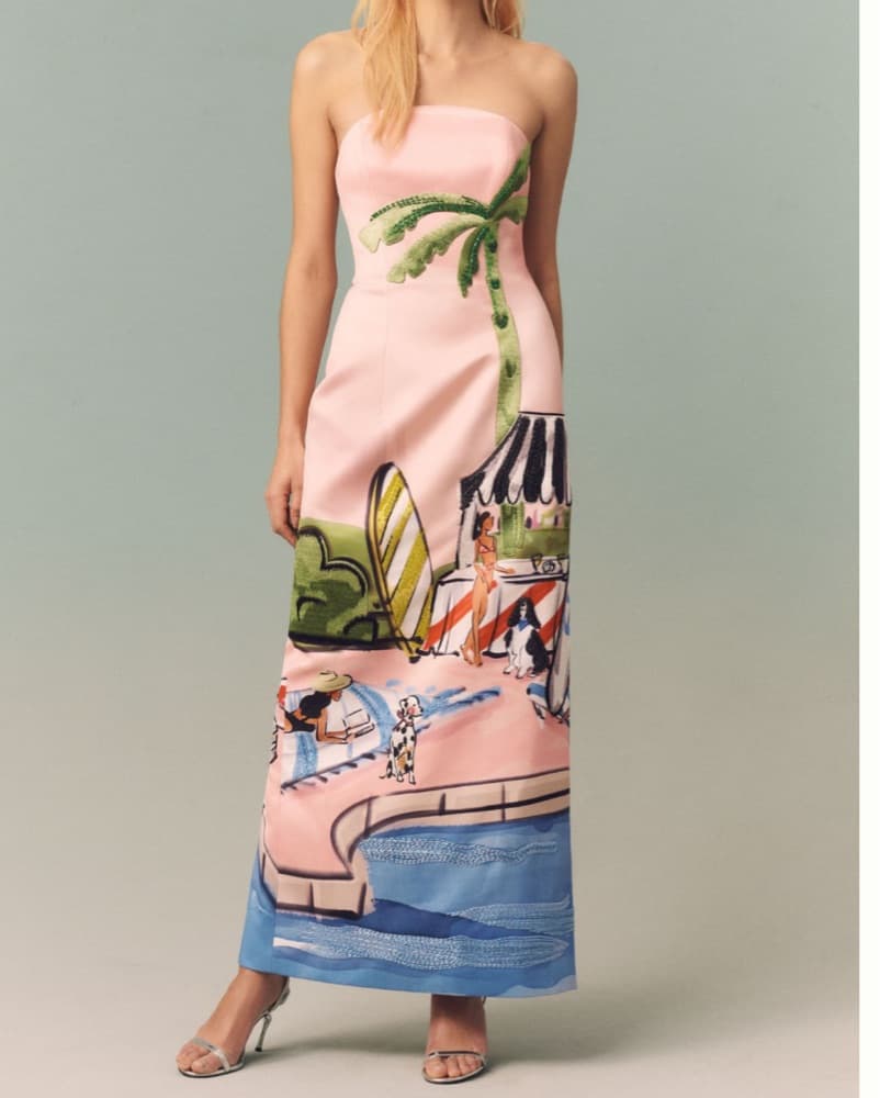 Leo Lin Ava Bustier Maxi Riviera Print - Image 5