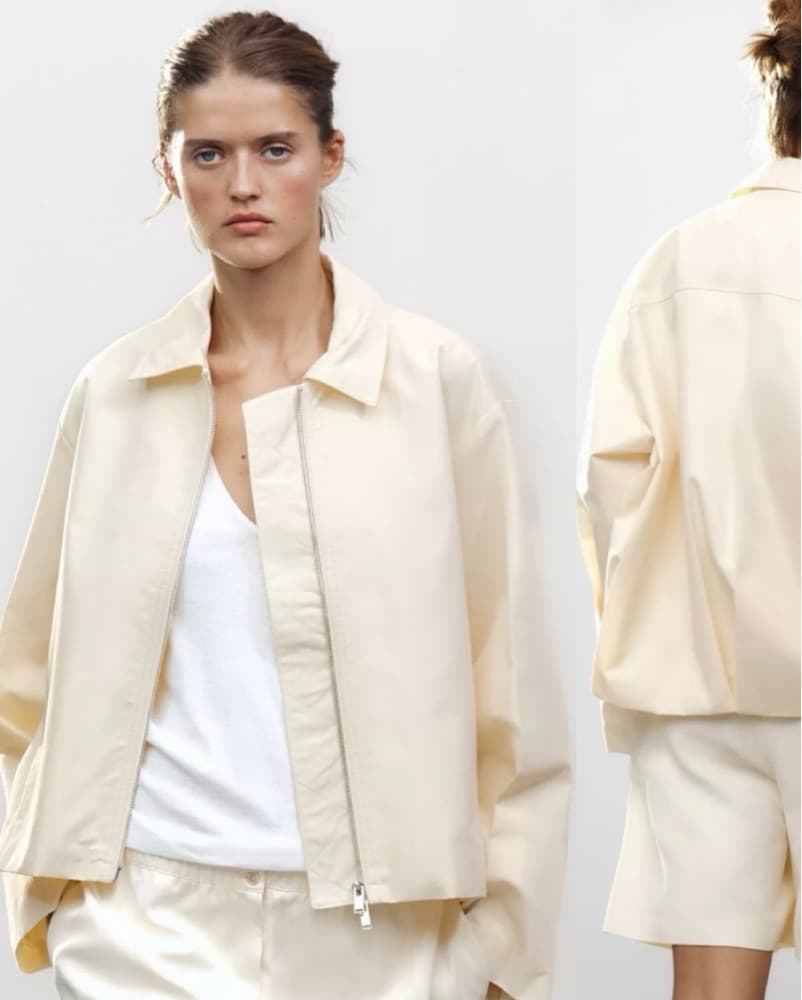 Zara Butter Yellow Bomber Jacket - Image 3