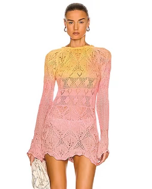 Attico Ombré Open-back Knit Dress - Image 1